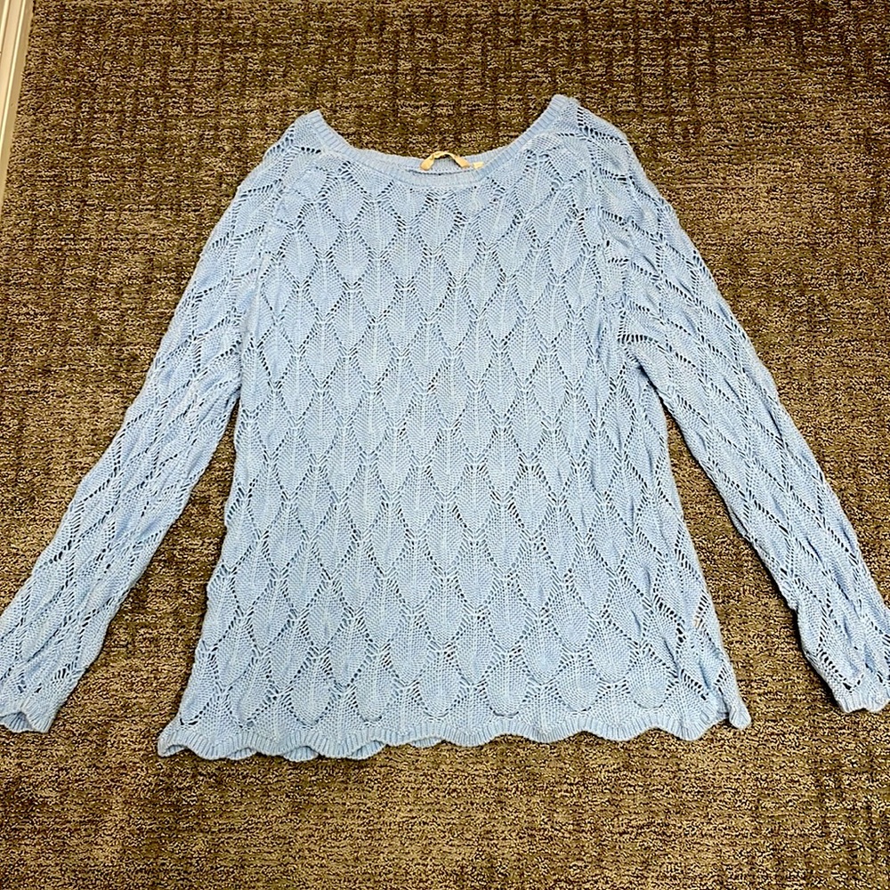 Soft Surroundings Blue Lightweight Sweater Size 1X